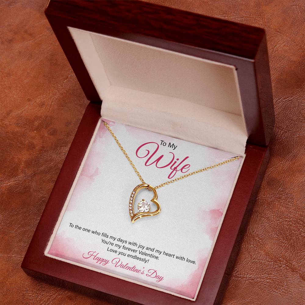 Elegant Valentine's Day Heart Necklace for Wife - Express Your Endless Love and Joy