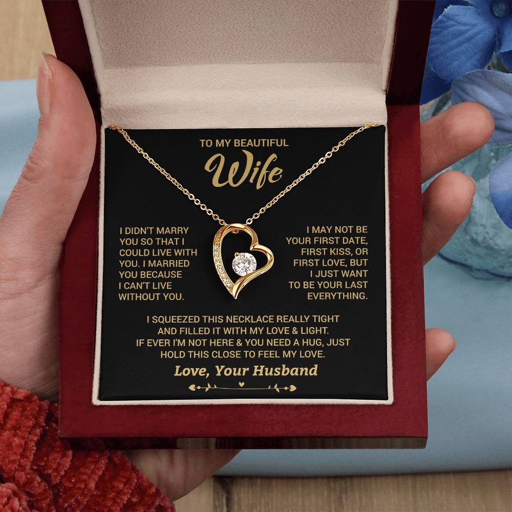 Romantic Gift for Wife - Heartfelt Love Note and Necklace from Husband